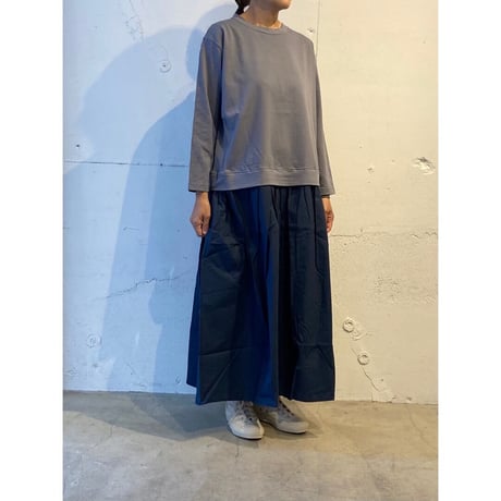 NATURAL LAUNDRY 度詰め天竺クレアワンピース フェードブルー