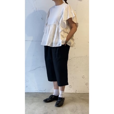 UNIVERSAL TISSU オリジナルフレンチリネンハーフパンツ キナリ