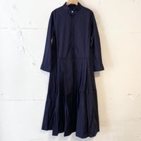 UNIVERSAL TISSU ホスピタル ロングスリーブワンピース ネイビー