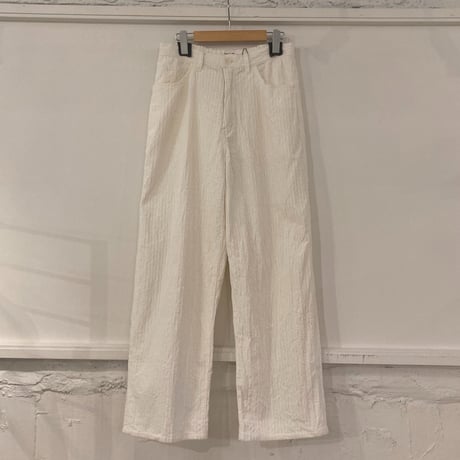 TISSU コーデュロイハイライズパンツ size3 シロ
