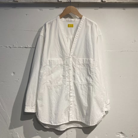 NATURAL LAUDRY セルヴィッチダンガリーシャツカーデガン シロ