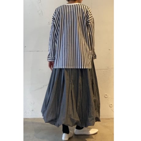 UNIVERSAL TISSU  バーバーワーキングシャツ クロスワイドストライプ