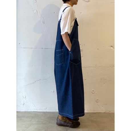 NATURAL LAUNDRY デニムサロペット インディゴ