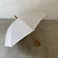 SUR MER 日傘　麻無地 ナチュラル（麻100％）晴雨兼用