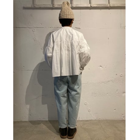 TISSU サフィランリネンデニム イージーテーパードパンツ size1 ブリーチ