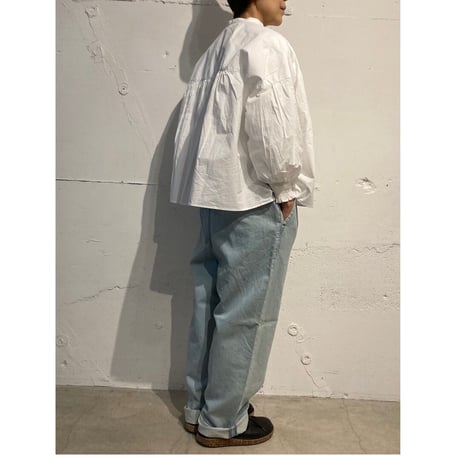 TISSU サフィランリネンデニム イージーテーパードパンツ size3 オフ