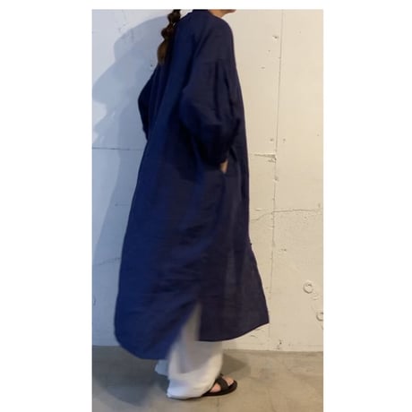 UNIVERSAL TISSU フレンチリネン シャツドレス オフ