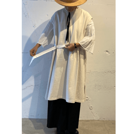 GALERIE TISSU エーゲ海オーガニック 裏毛ワンピース アイボリー