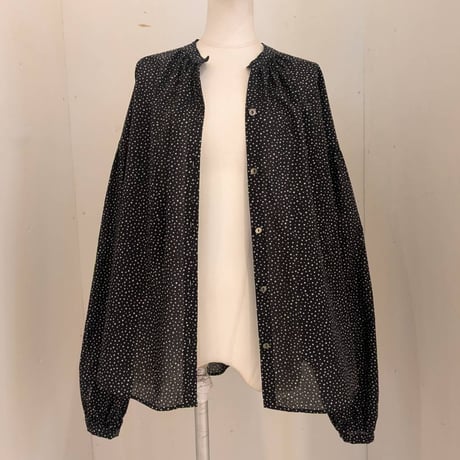 【BON VIEUX TEMPS】ランダムドットシャツ　BLACK×WHITE