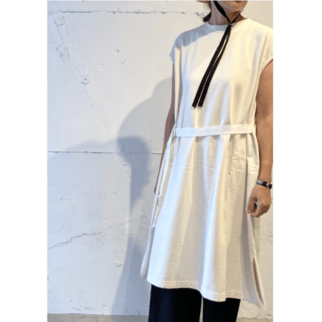 GALERIE TISSU エーゲ海オーガニック 裏毛ワンピース アイボリー