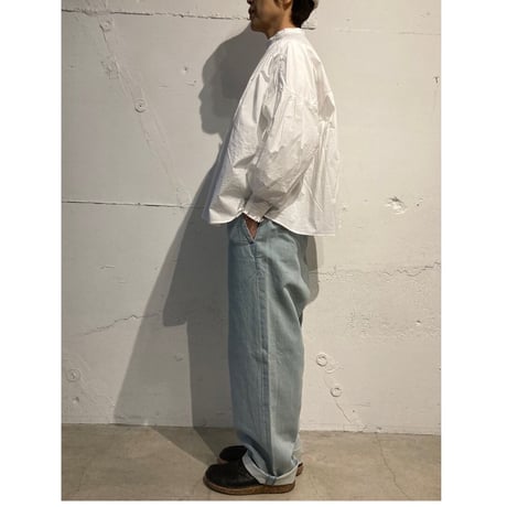 TISSU サフィランリネンデニム イージーテーパードパンツ size3 ブリーチ