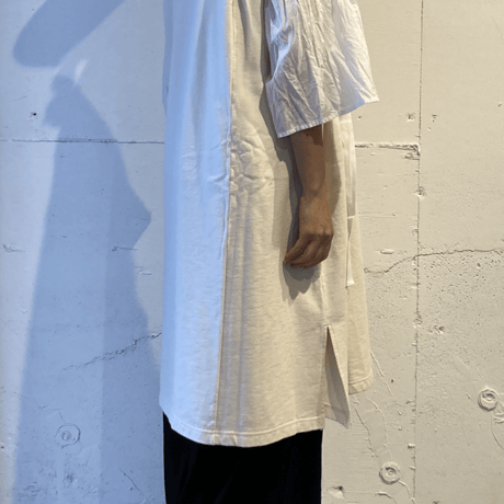 GALERIE TISSU エーゲ海オーガニック 裏毛ワンピース チャコール