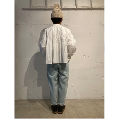 TISSU サフィランリネンデニム イージーテーパードパンツ size1 オフ