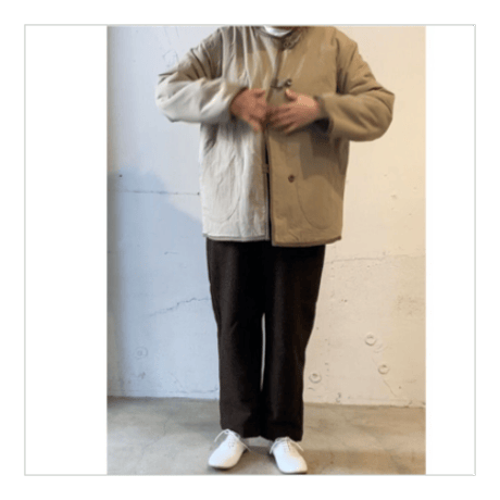 NATURAL LAUNDRY ボアリバーシブルジャケット　オフｘベージュ
