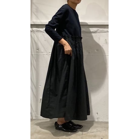UNIVERSAL SEVEN クラッシック天竺 マキシワンピース シロ