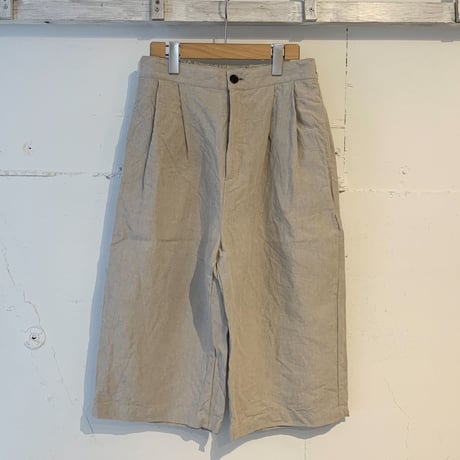UNIVERSAL TISSU オリジナルフレンチリネンハーフパンツ キナリ