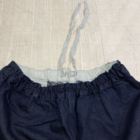 TISSU サフィランリネンデニム イージーテーパードパンツ size1 インディゴ