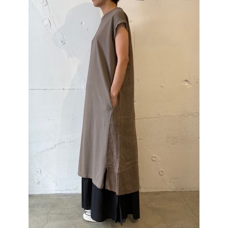 UNIVERSAL SEVEN USAコットン リネンコンボロングワンピース