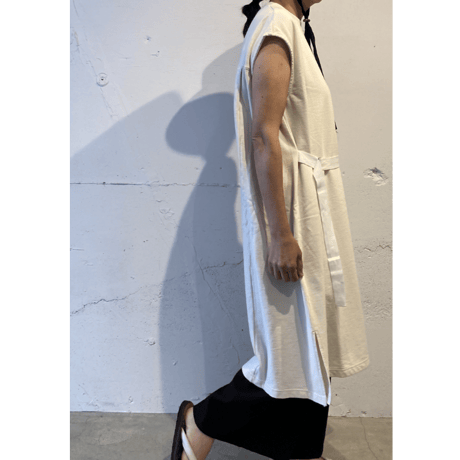 GALERIE TISSU エーゲ海オーガニック 裏毛ワンピース アイボリー