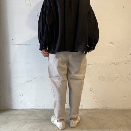 TISSU トリプルワッシャーリネン イージーテーパードパンツ size1 キナリ