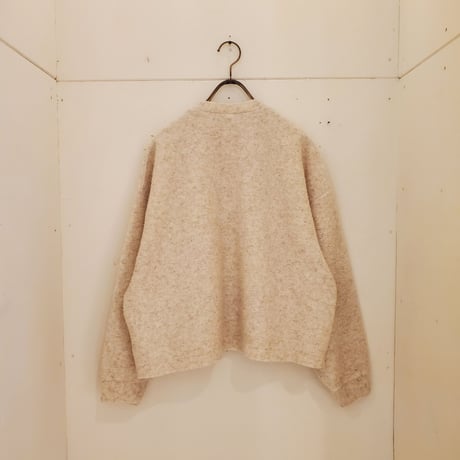 【UNIVERSAL TISSU】リサイクルウールパイル スナップカーディガン