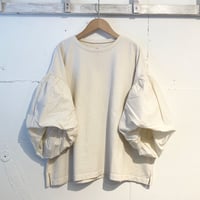 UNIVERSAL SEVEN USAコットン バルーンスリーブプルオーバー アイボリー