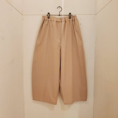 【(ｇ)】リラックスコットンワイドパンツ　BEIGE