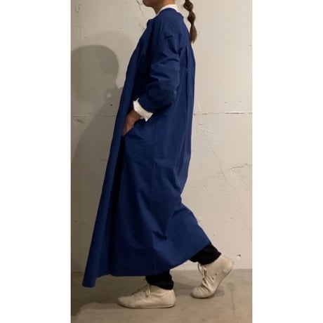 NATURALLAUNDRY スモッグタックワンピース チャコール