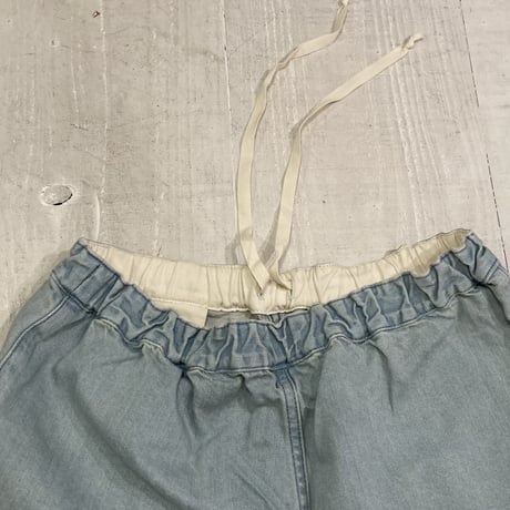TISSU サフィランリネンデニム イージーテーパードパンツ size1 ブリーチ