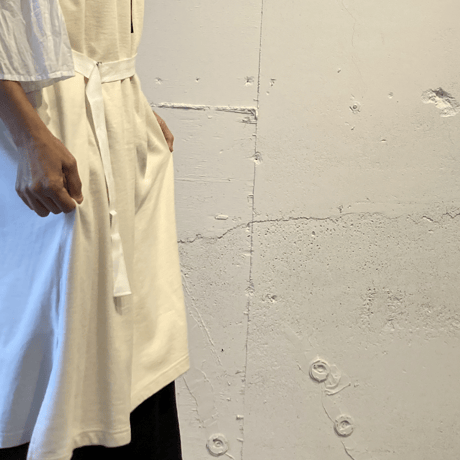 GALERIE TISSU エーゲ海オーガニック 裏毛ワンピース チャコール