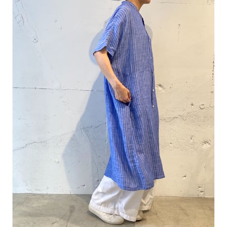 NATURAL LAUNDRY 先染めリネン ドルマンワンピース