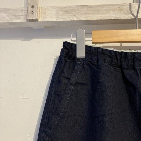 TISSU サフィランリネンデニム イージーテーパードパンツ size1 インディゴ
