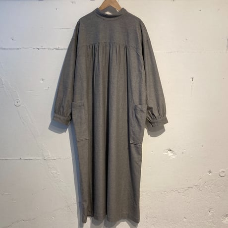 NATURAL LAUNDRY ネル スタンド2WAYワンピース グレー