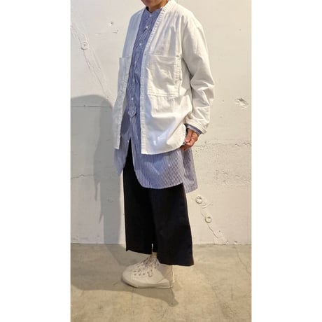 NATURAL LAUDRY セルヴィッチダンガリーシャツカーデガン ベージュ
