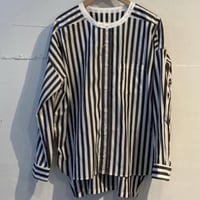 UNIVERSAL TISSU  バーバーワーキングシャツ クロスワイドストライプ