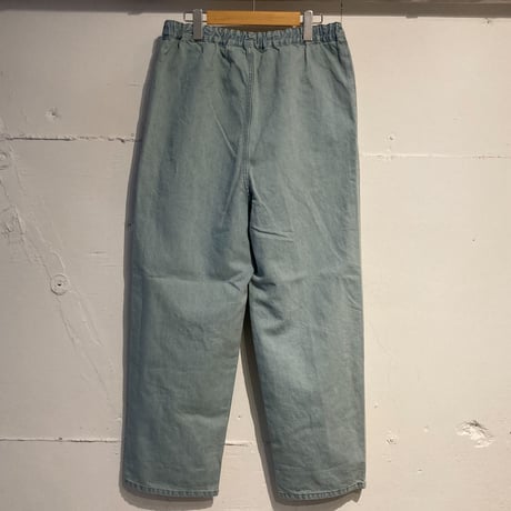 TISSU サフィランリネンデニム イージーテーパードパンツ size3 ブリーチ