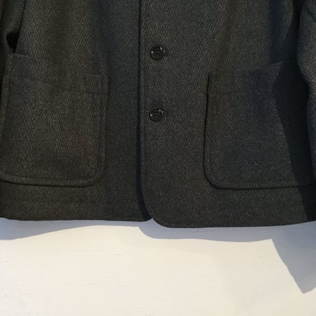 UNIVERSALTISSU ノーカラークラシックジャケット　トップグレー
