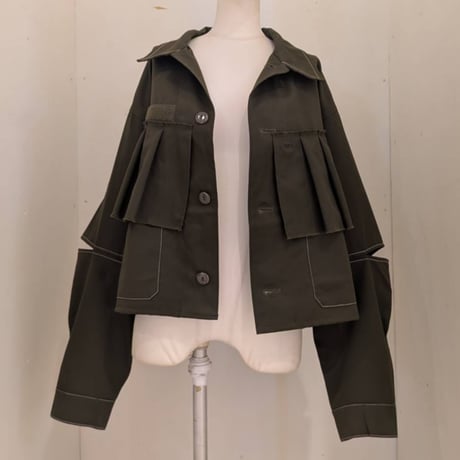 【REHERSALL】オーストリアフィールドショートJK　OLIVE