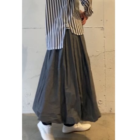 UNIVERSAL TISSU  バーバーワーキングシャツ ネイビーワイドストライプ
