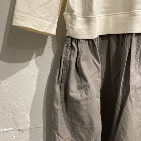NATURAL LAUNDRY 度詰め天竺クレアワンピース クリーム