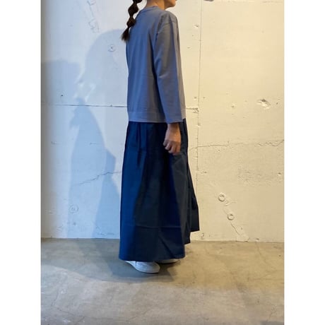 NATURAL LAUNDRY 度詰め天竺クレアワンピース フェードブルー