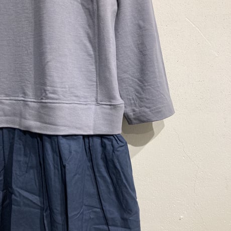 NATURAL LAUNDRY 度詰め天竺クレアワンピース フェードブルー