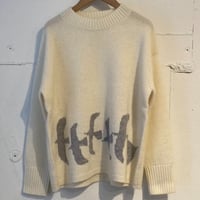 grin bird　インターシャ プルオーバーニット オフ