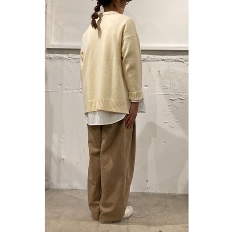 TISSU フレンチメリノ ポケットプルオーバー 1size オフ