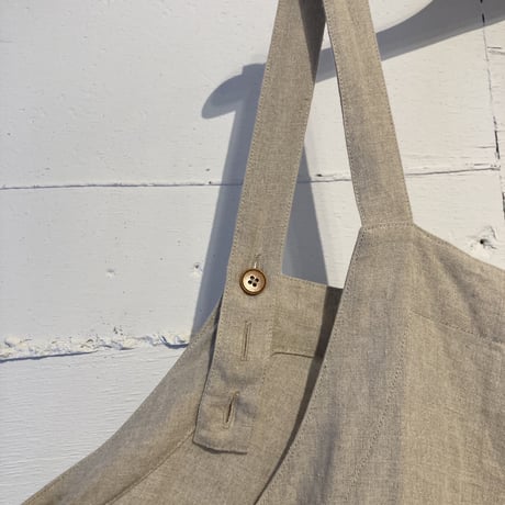 TISSU トリプルワッシャーリネンサイドギャザーサロペット size3 キナリ