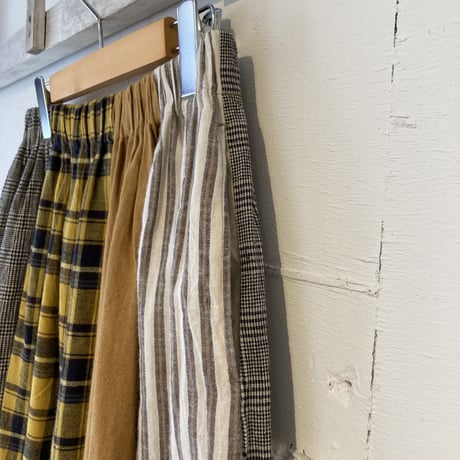 NATURAL LAUNDRY パネルスカート イエロー