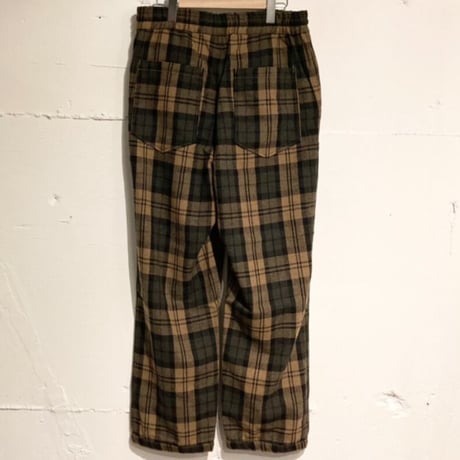 TISSU エタ―ミンチェック織姫炊きジョガーパンツ size3 モカチェック