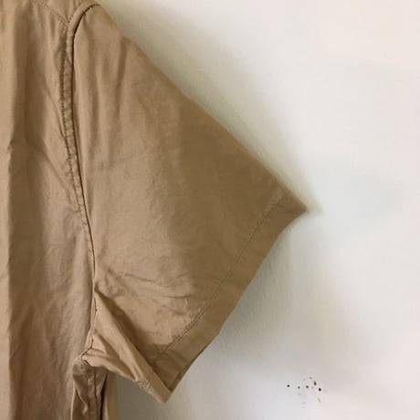 UNIVERSAL TISSU　コットンブロード ホスピタル ハーフスリーブワンピース　ベージュ