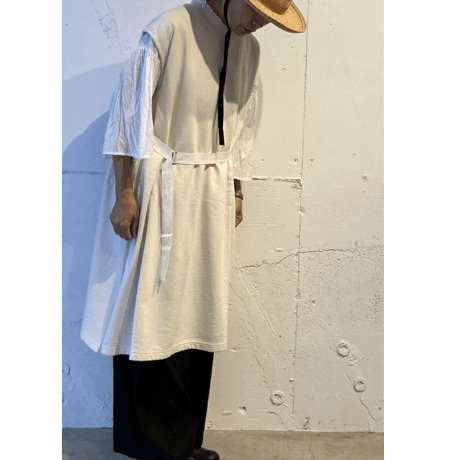 GALERIE TISSU エーゲ海オーガニック 裏毛ワンピース アイボリー