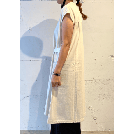 GALERIE TISSU エーゲ海オーガニック 裏毛ワンピース チャコール